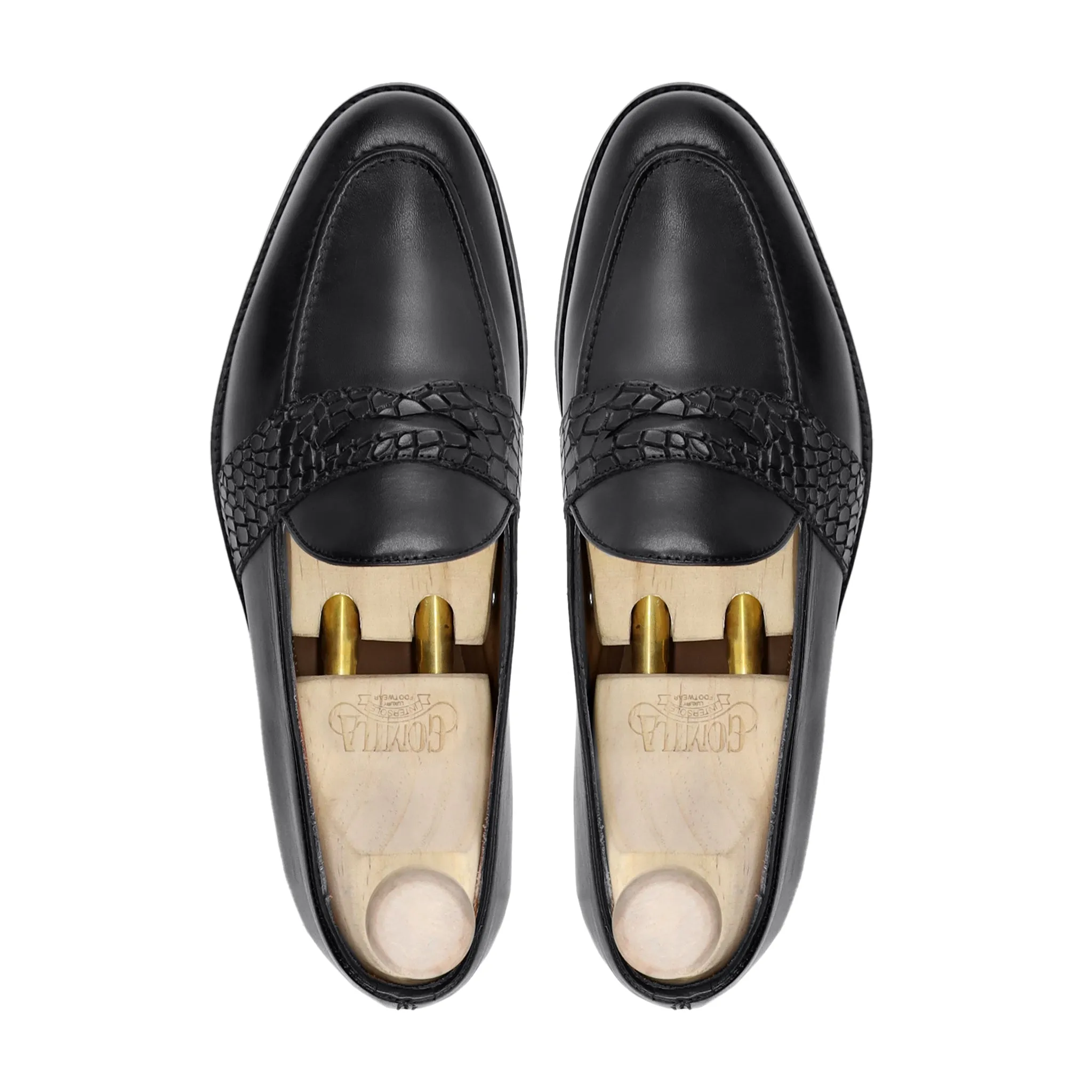 Mehen - Men's Black Calf Leather Loafer