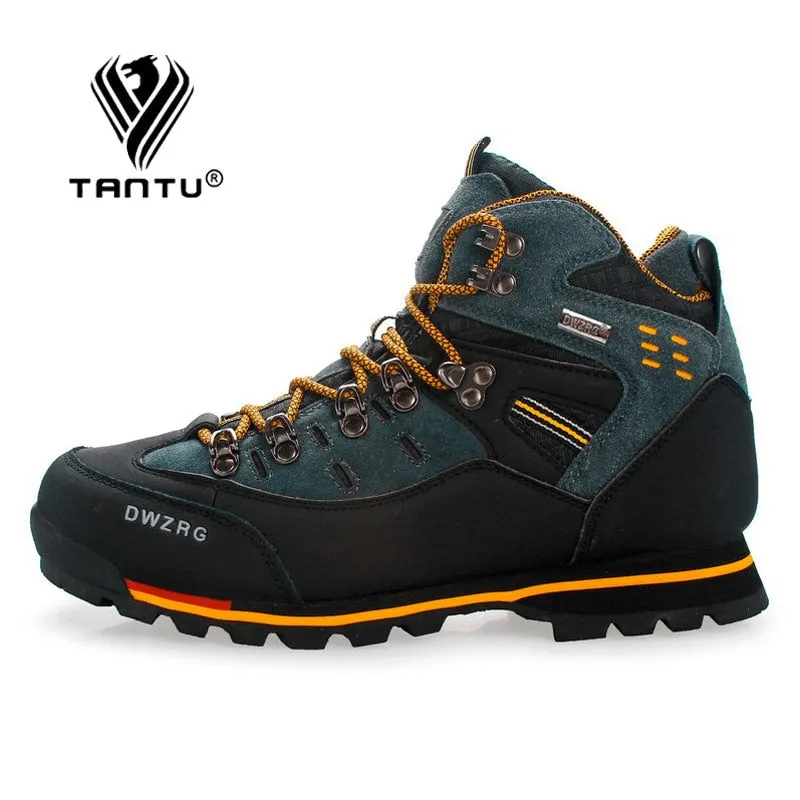 Men Hiking Shoes Waterproof Leather Shoes Climbing & Fishing Shoes