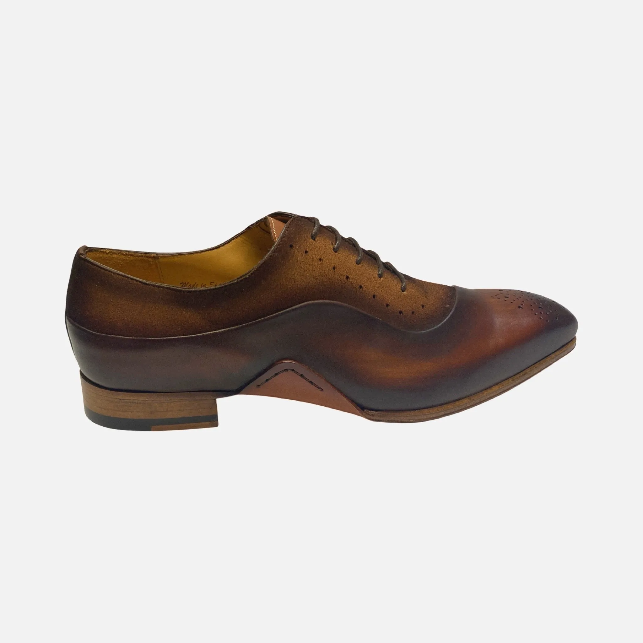 Men's Mezlan Affari Cognac Rust/Sport Medallion Toe Oxford