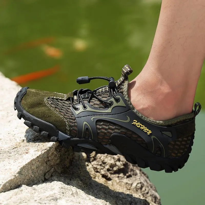 Men's outdoor hiking shoes mesh shoes breathable casual light