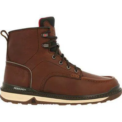 MEN'S ROCKY RAMS HORN UNLINED BROWN WORK CASUAL SPORT WEDGE BOOT