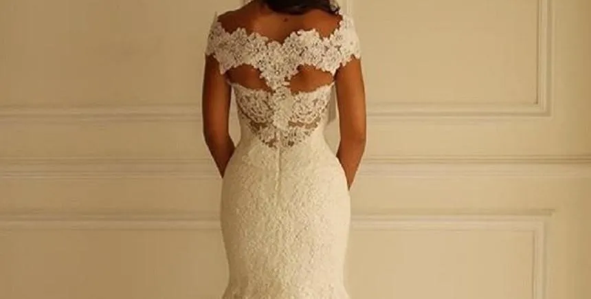 Mermaid Lace Wedding Dress at Bling Brides Bouquet- Online Bridal Shop