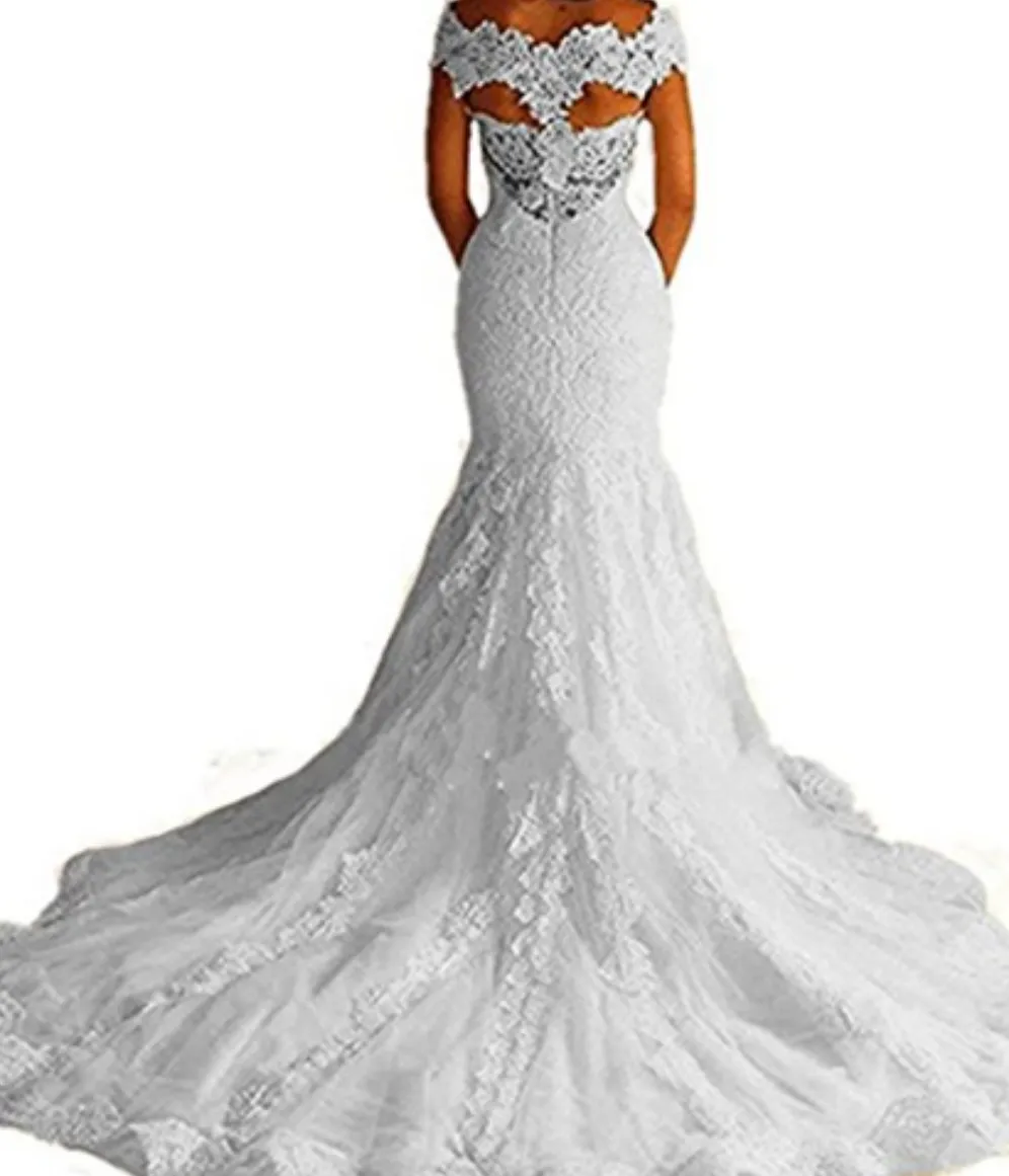 Mermaid Lace Wedding Dress at Bling Brides Bouquet- Online Bridal Shop