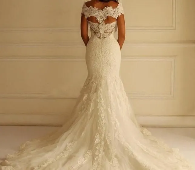 Mermaid Lace Wedding Dress at Bling Brides Bouquet- Online Bridal Shop