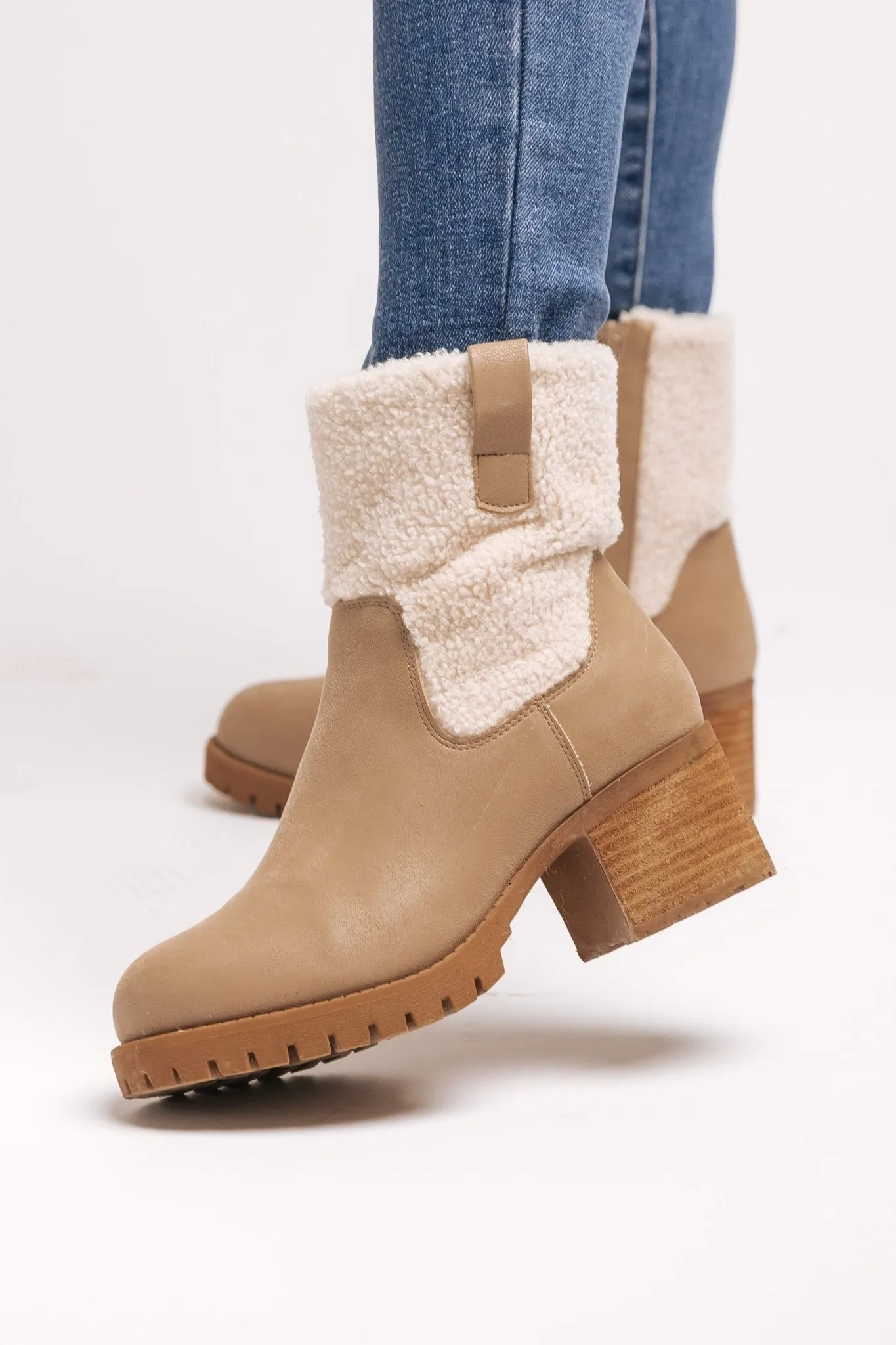 MIA Jakob Sherpa Heeled Booties