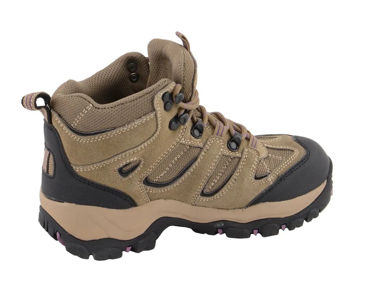 Milwaukee Leather MBL9496 Women's Brown Leather Lace-Up Waterproof Outdoor Hiking Boots Shoes