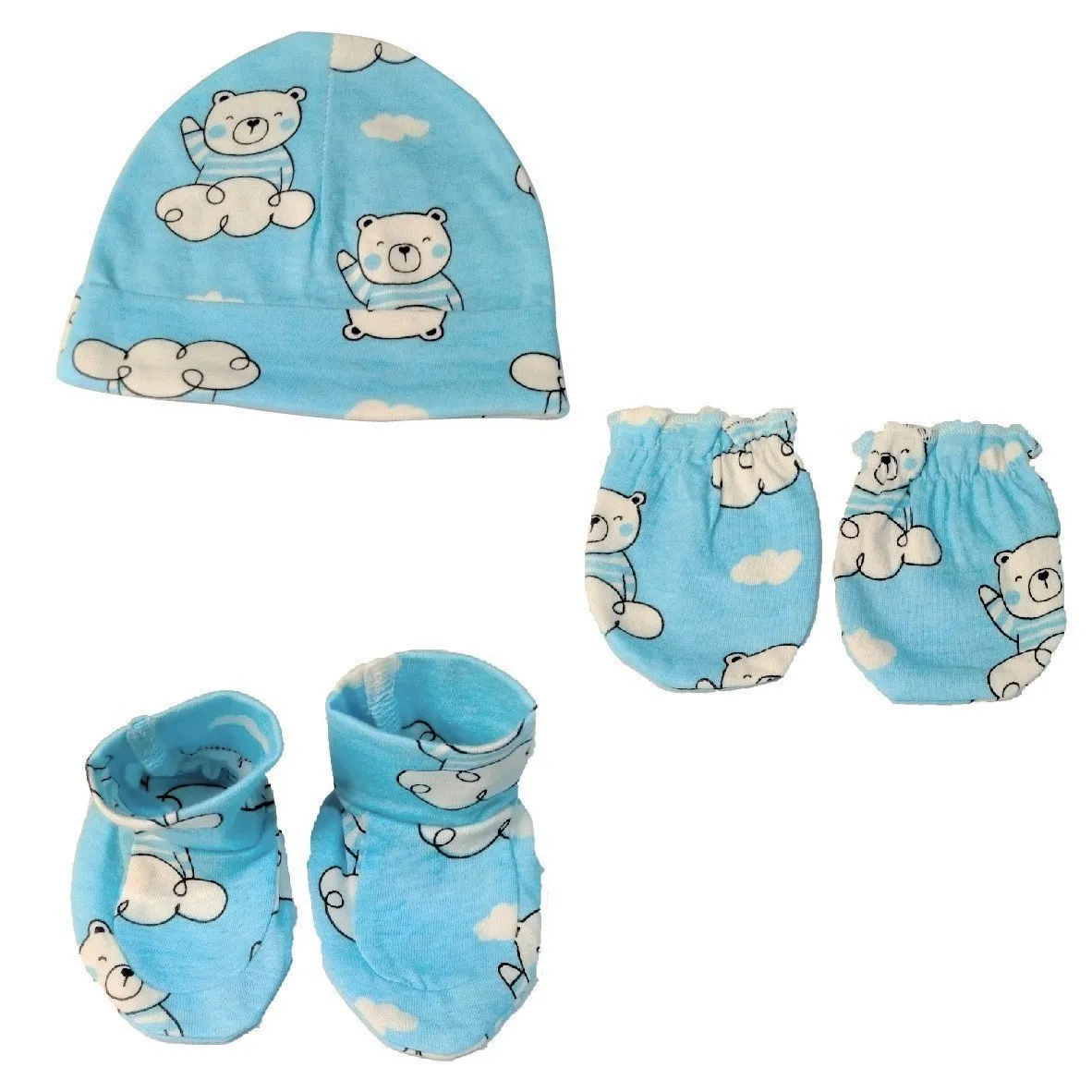 Mittens, Booties and Cap Set Combo of 2- Option K