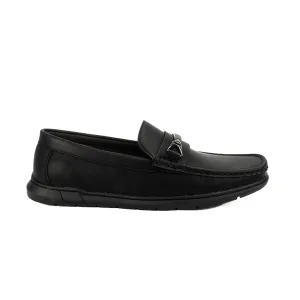 MW 23362 BLACK CASUAL LOAFERS