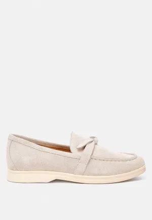 Nautica Suede Knot Detailed Loafers