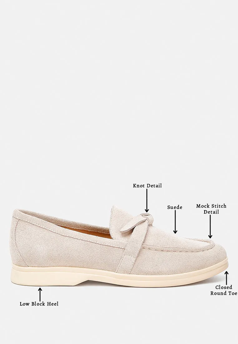 Nautica Suede Knot Detailed Loafers