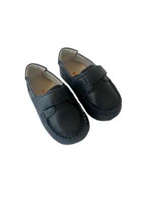 Navy toddler mocasin with velcro