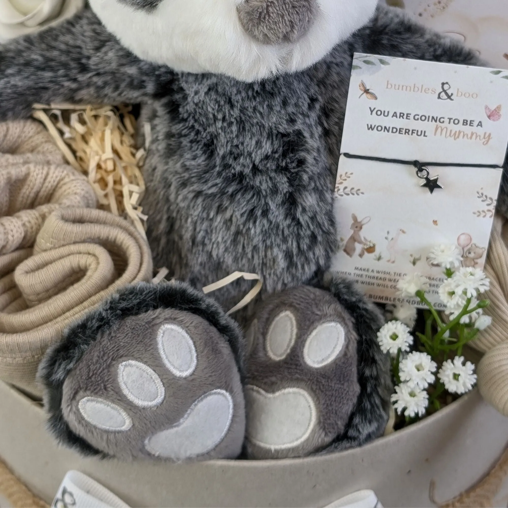 New Baby Gifts Box Love to Hug "Bobbie Badger" Cuddles