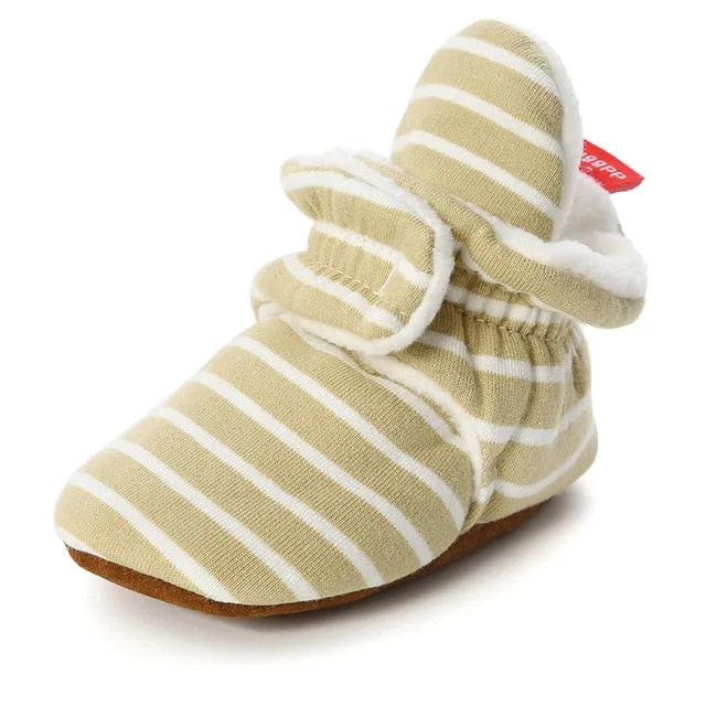 Newborn Baby Socks Booties Slippers Cotton Anti-slip Infant Crib Shoes