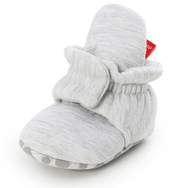 Newborn Baby Socks Booties Slippers Cotton Anti-slip Infant Crib Shoes