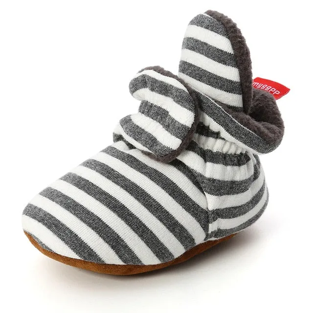 Newborn Baby Socks Booties Slippers Cotton Anti-slip Infant Crib Shoes