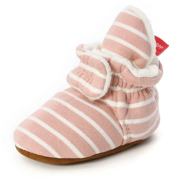 Newborn Baby Socks Booties Slippers Cotton Anti-slip Infant Crib Shoes