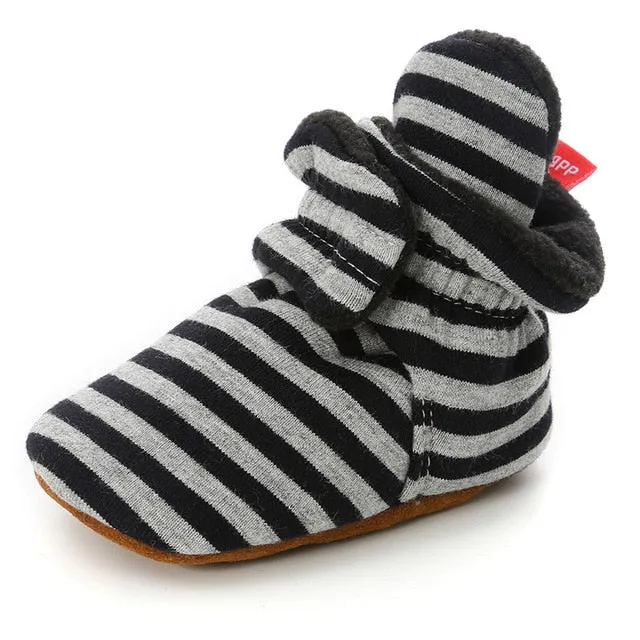 Newborn Baby Socks Booties Slippers Cotton Anti-slip Infant Crib Shoes