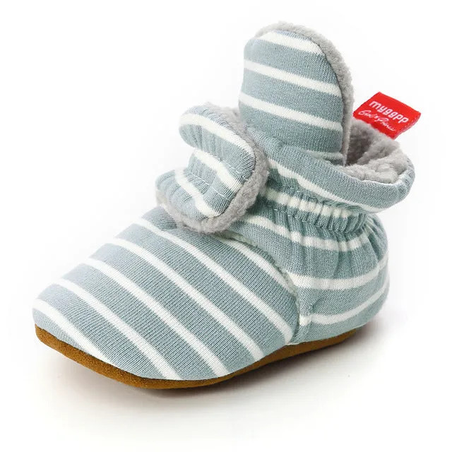 Newborn Baby Socks Booties Slippers Cotton Anti-slip Infant Crib Shoes