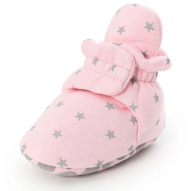 Newborn Baby Socks Booties Slippers Cotton Anti-slip Infant Crib Shoes