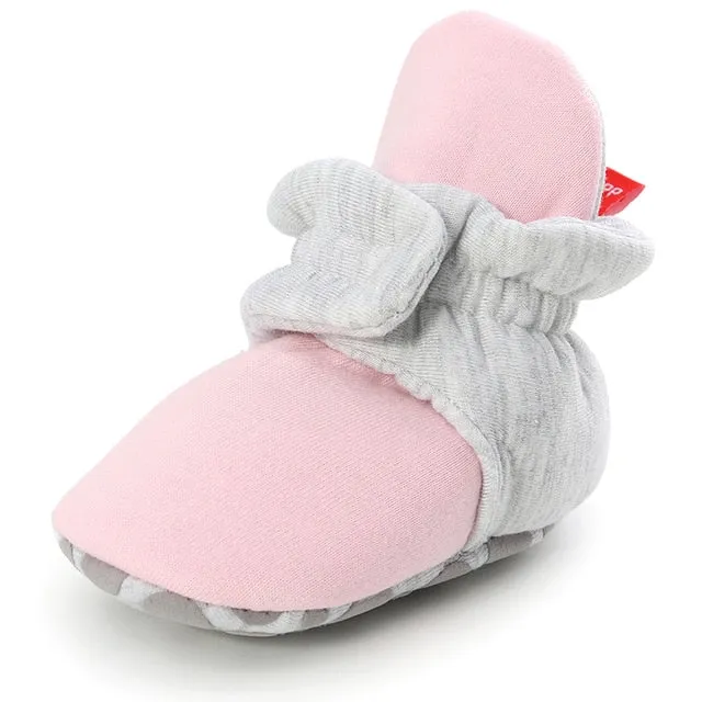 Newborn Baby Socks Booties Slippers Cotton Anti-slip Infant Crib Shoes