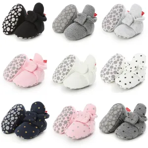 Newborn Baby Socks Booties Slippers Cotton Anti-slip Infant Crib Shoes