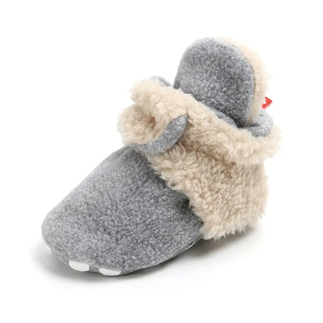 Newborn Baby Socks Booties Slippers Cotton Anti-slip Infant Crib Shoes