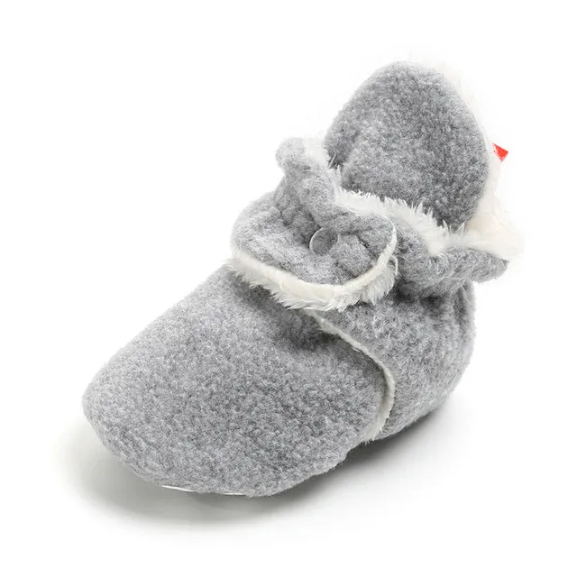 Newborn Baby Socks Booties Slippers Cotton Anti-slip Infant Crib Shoes