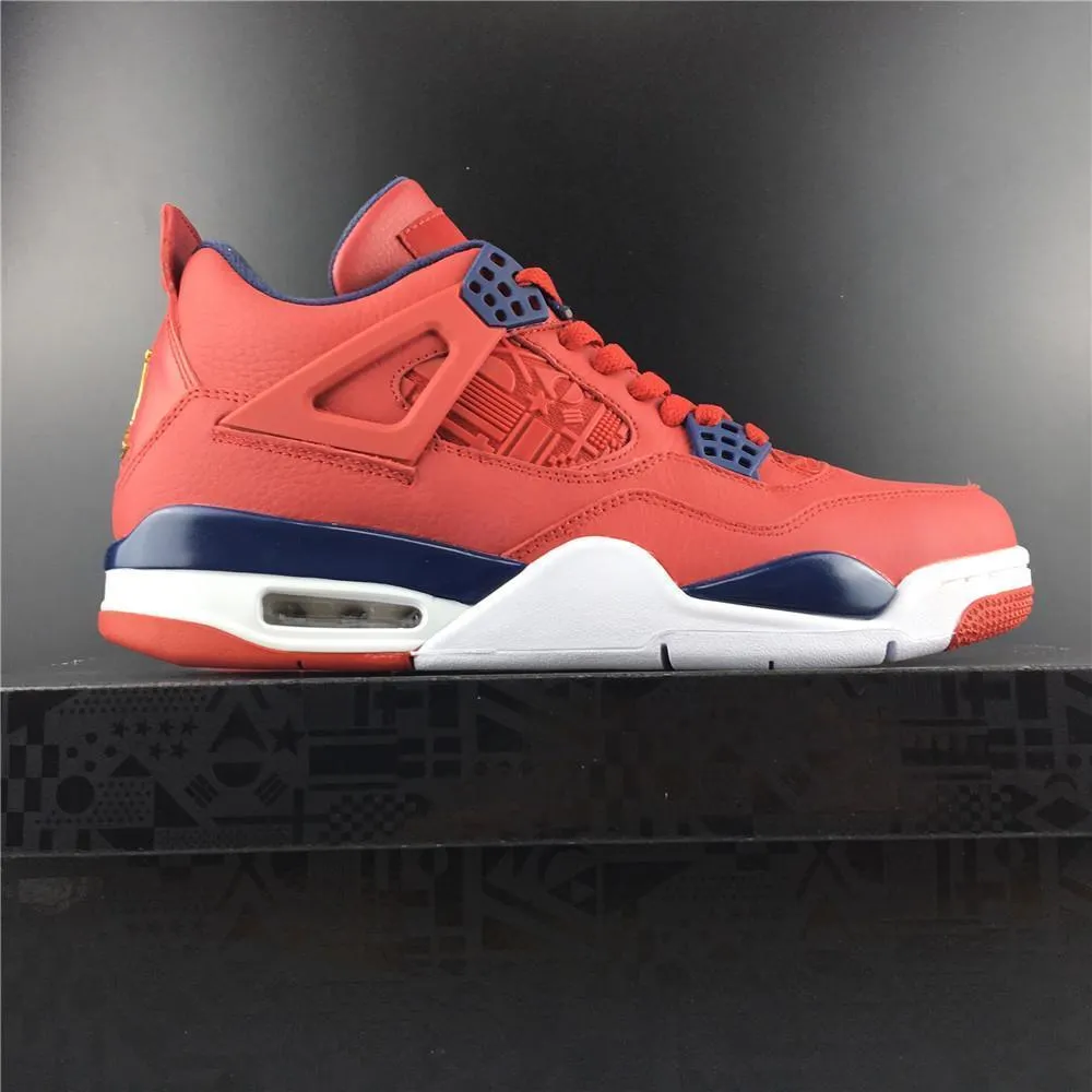 Nike Air Jordan 4 Retro FIBA Gym Red Men Shoes !!! CYBER MONDAY SALE !!!