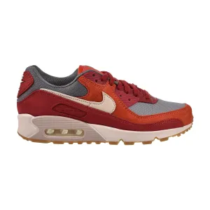 Nike Air Max 90 Premium Men's Shoes Gym Red-Smoke Grey