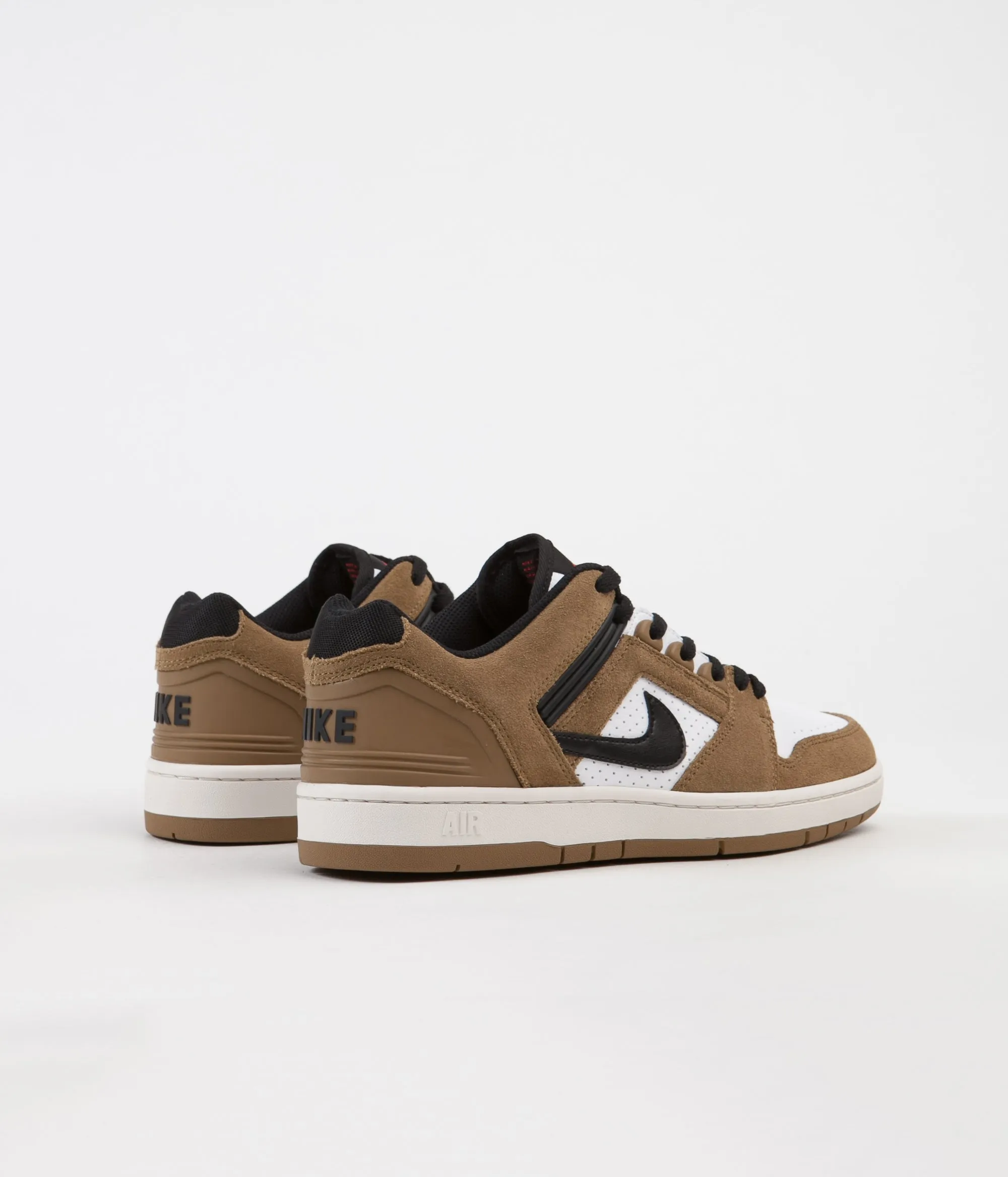 Nike SB Air Force II Low Shoes - Lichen Brown / Black - White - Phantom