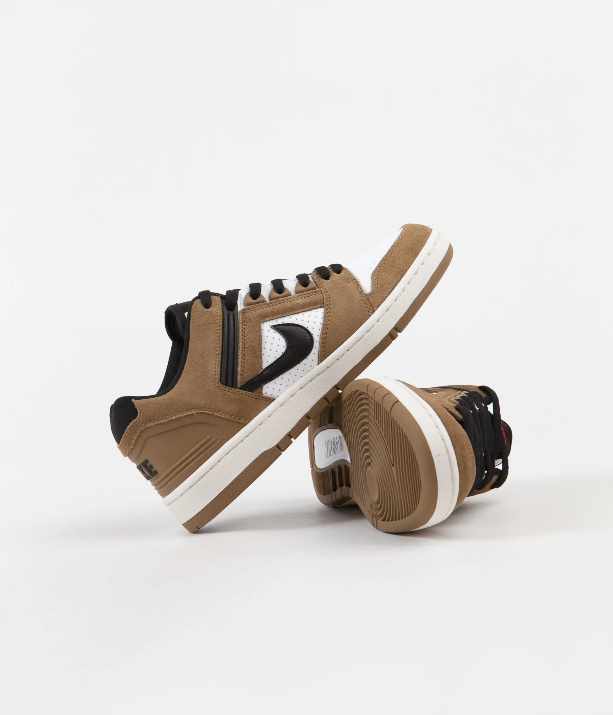 Nike SB Air Force II Low Shoes - Lichen Brown / Black - White - Phantom