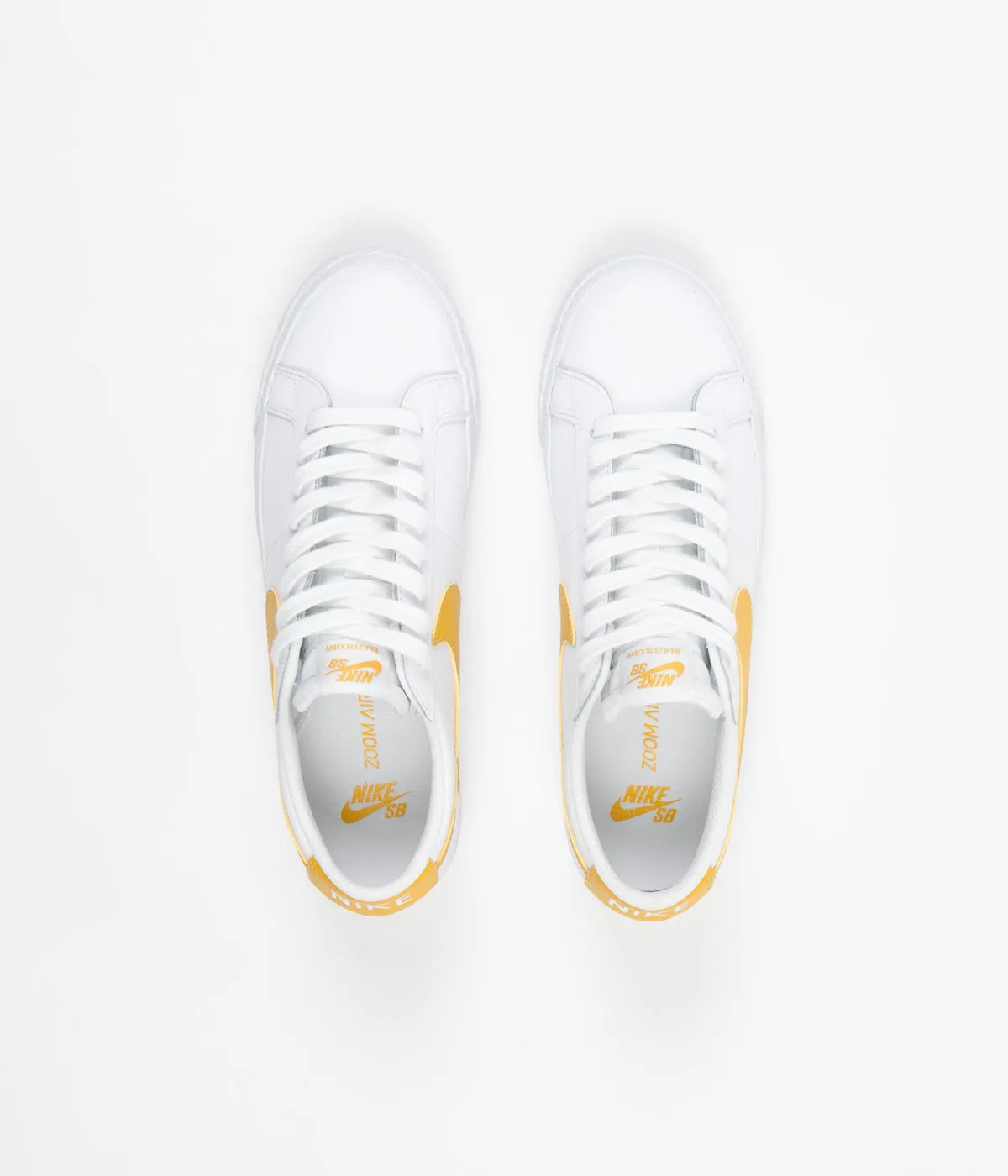 Nike SB Blazer Low Shoes - White / Mineral Gold