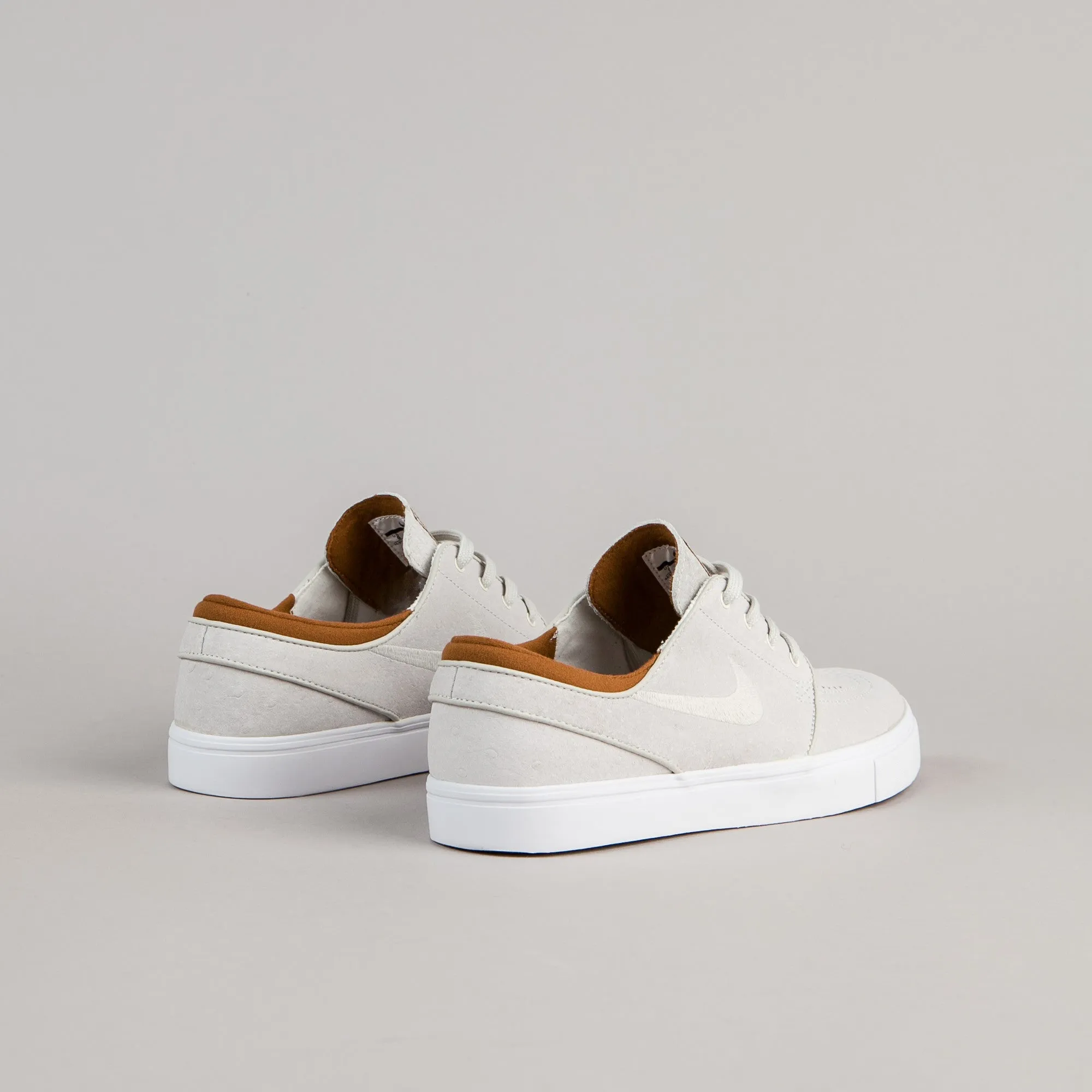 Nike SB Stefan Janoski Leather Shoes - Ivory / Light Bone - Hazelnut