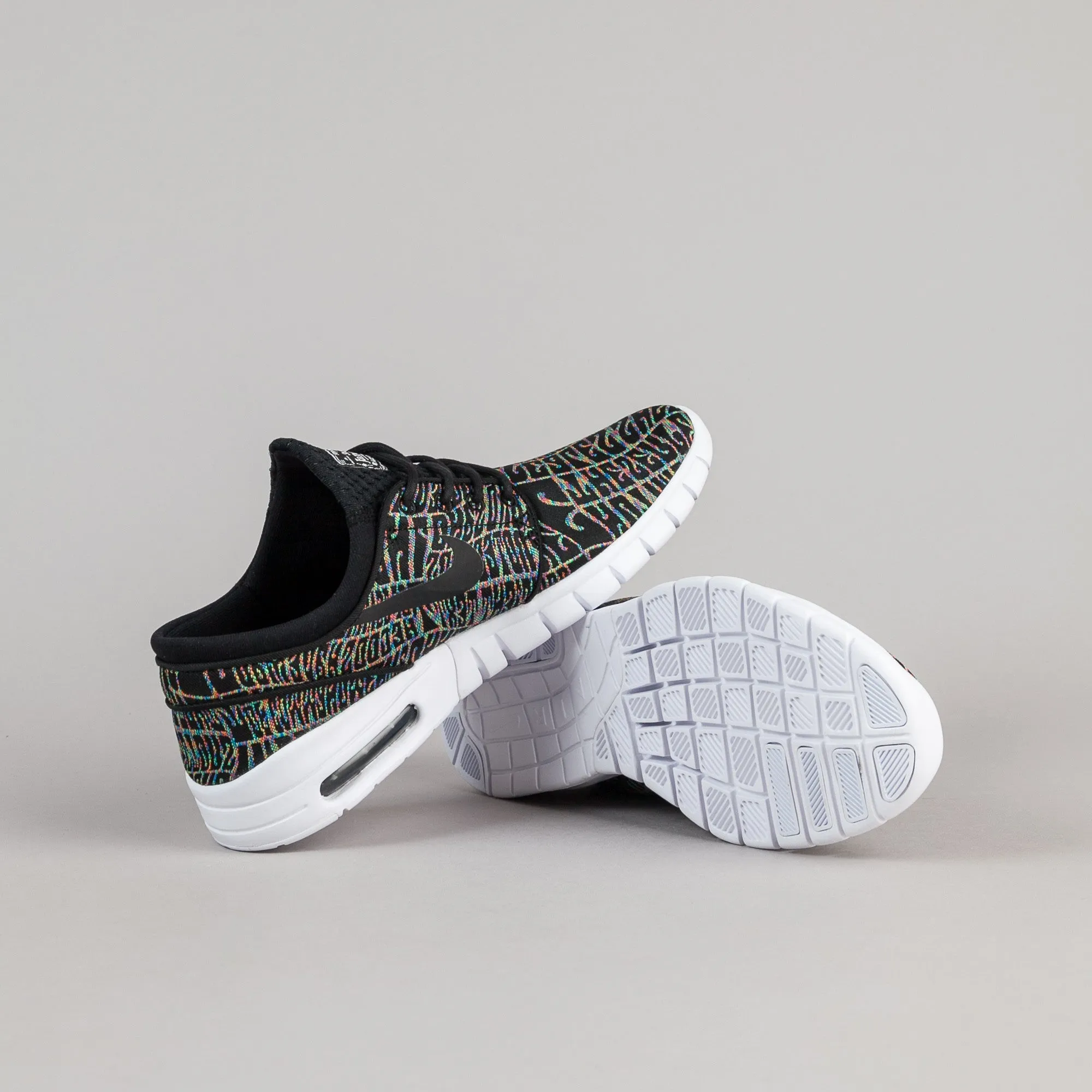 Nike SB Stefan Janoski Max Premium 'Tripper' Shoes - Black / Black - White - Multicolour