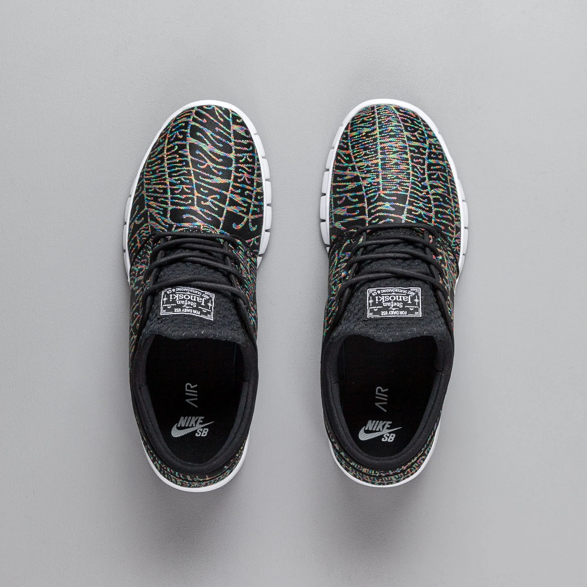 Nike SB Stefan Janoski Max Premium 'Tripper' Shoes - Black / Black - White - Multicolour