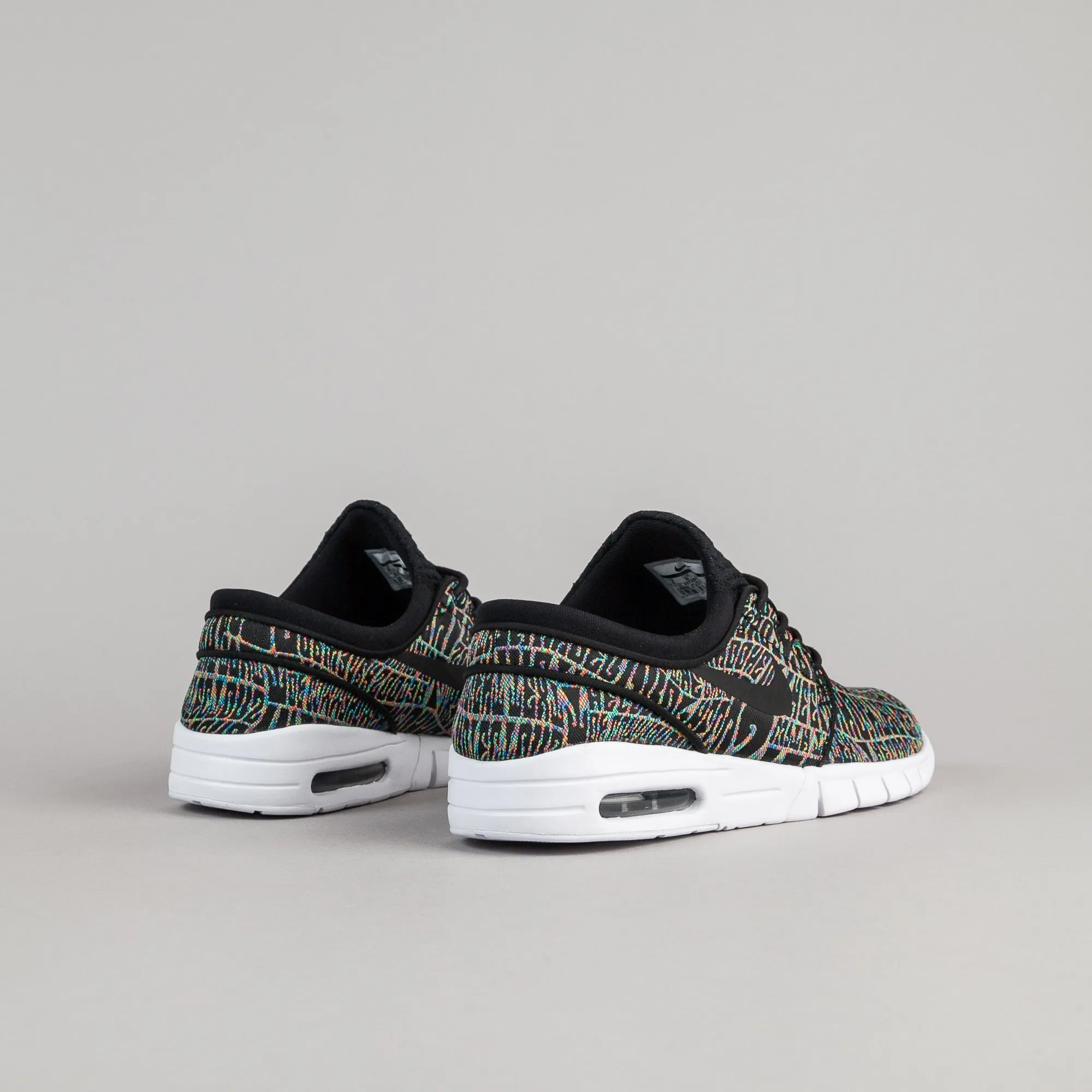 Nike SB Stefan Janoski Max Premium 'Tripper' Shoes - Black / Black - White - Multicolour