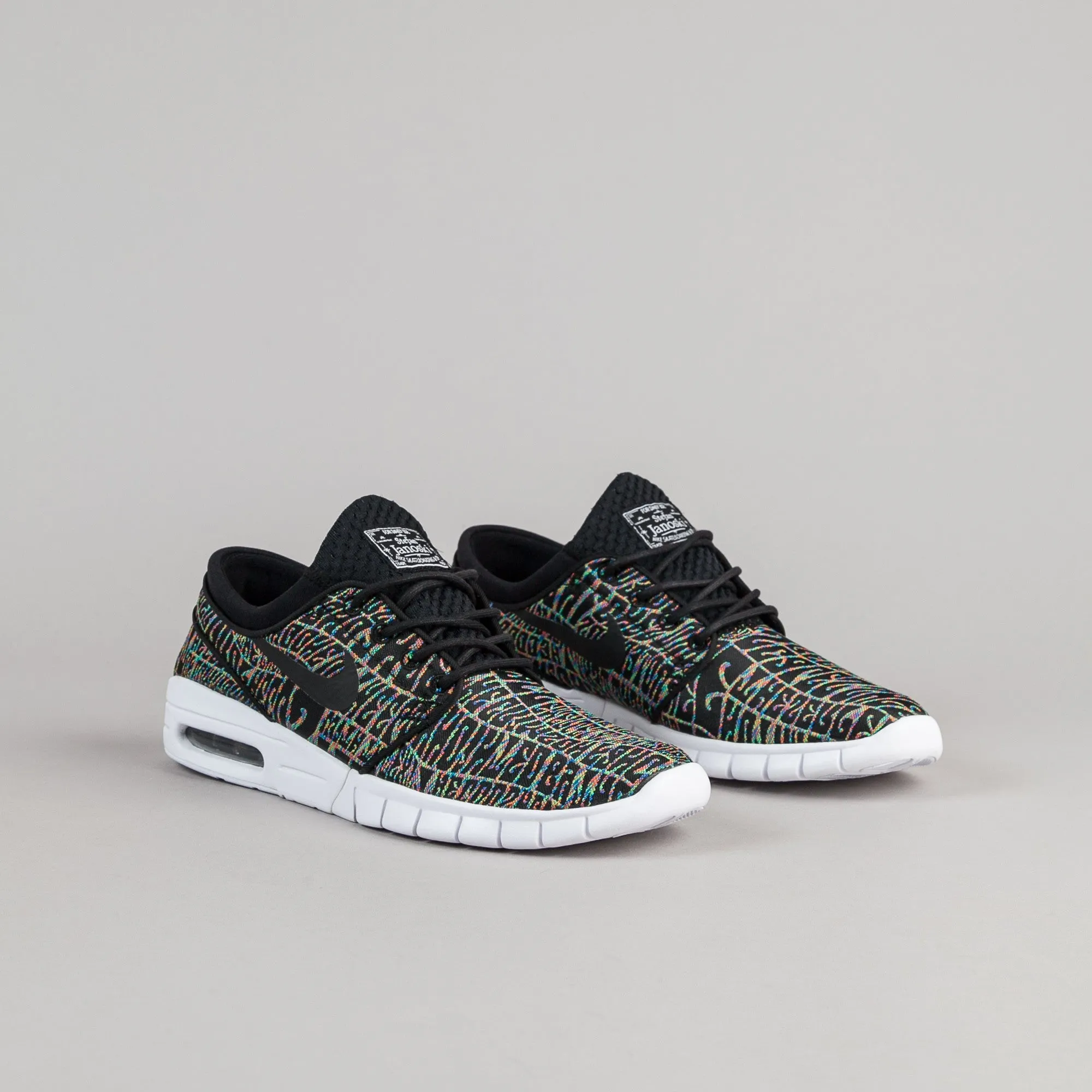 Nike SB Stefan Janoski Max Premium 'Tripper' Shoes - Black / Black - White - Multicolour