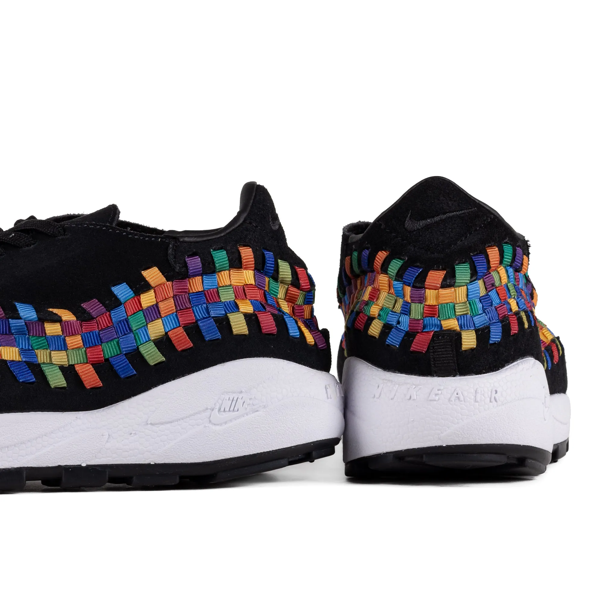 Nike Women's Air Footscape Woven "Rainbow" Black/Black/White FB1959-002