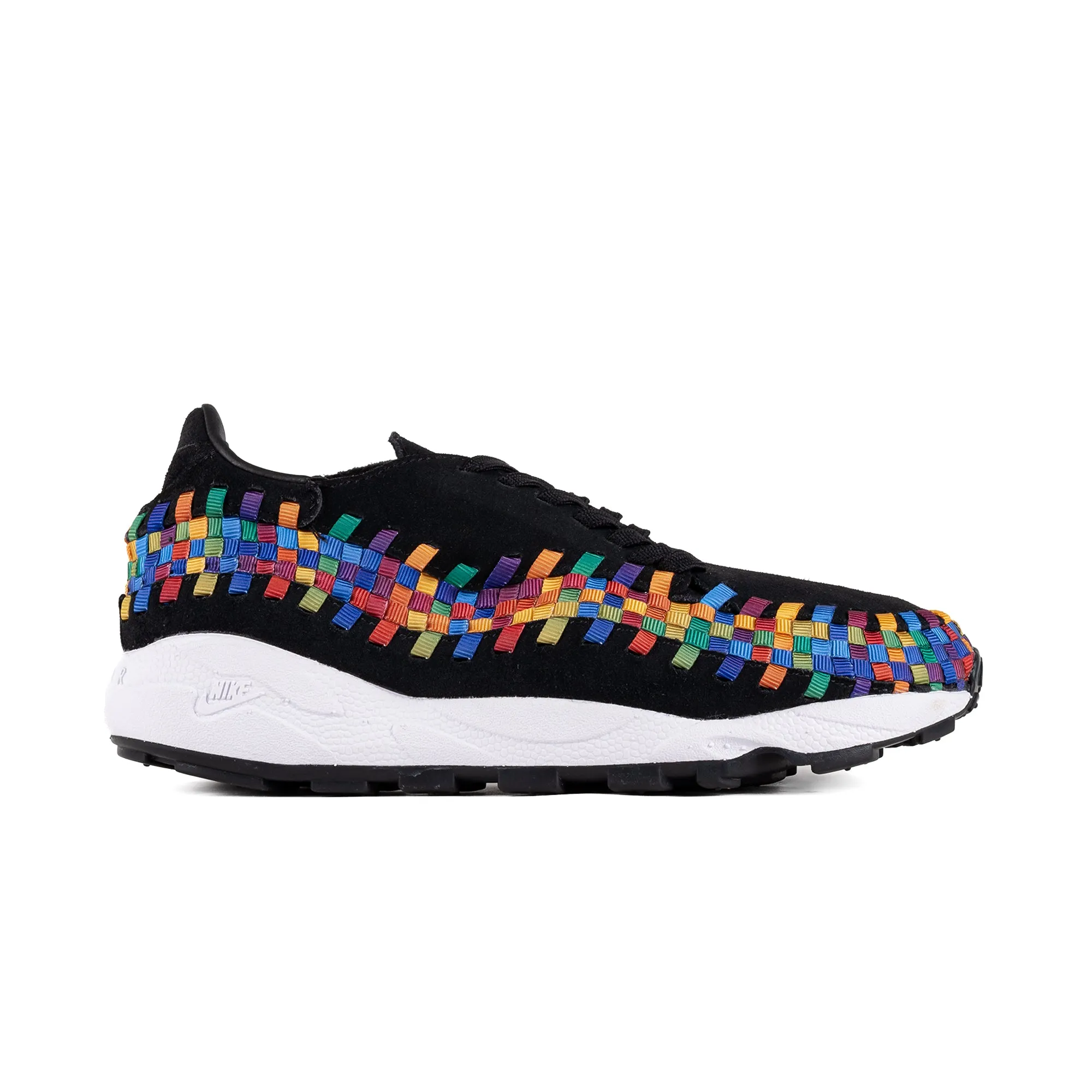 Nike Women's Air Footscape Woven "Rainbow" Black/Black/White FB1959-002