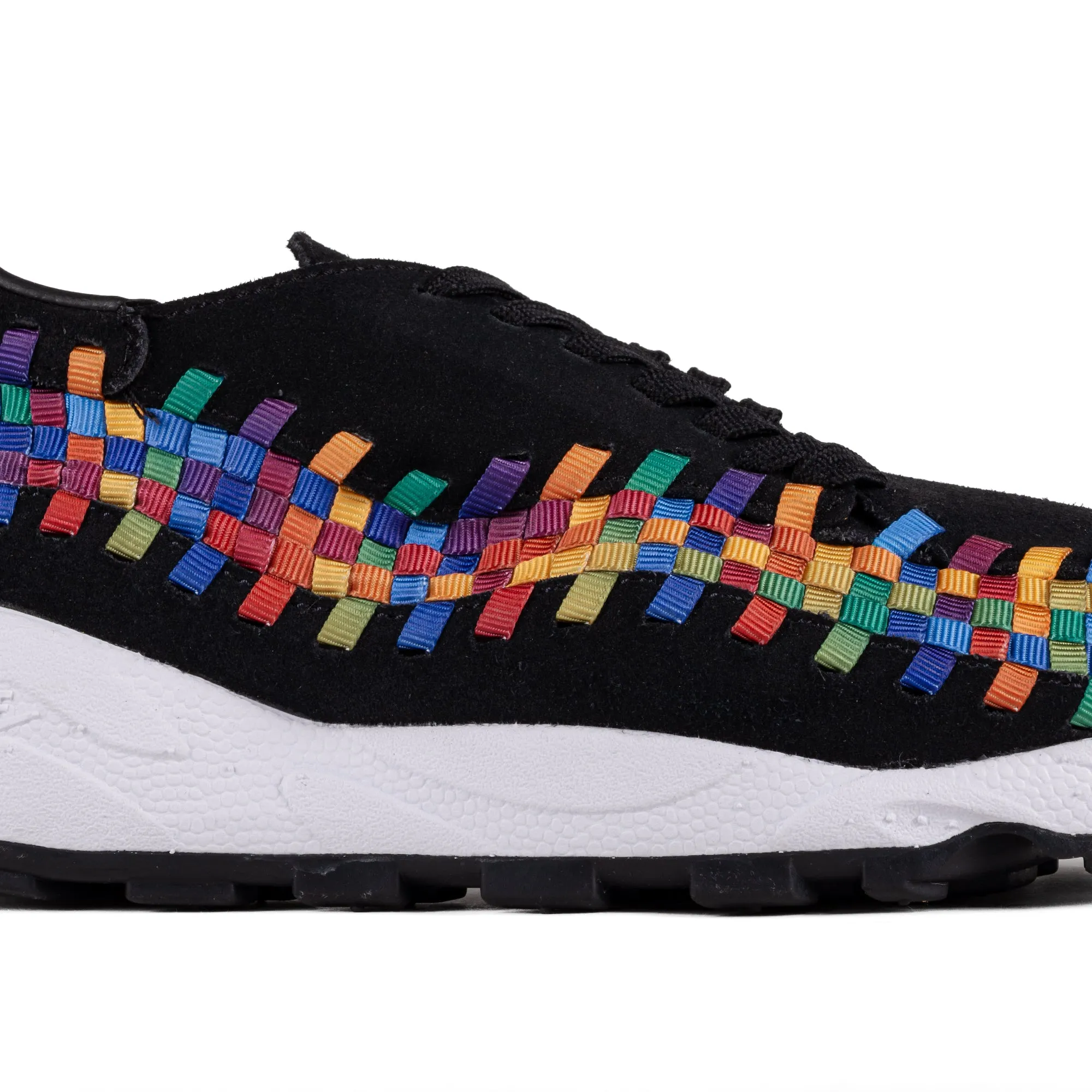 Nike Women's Air Footscape Woven "Rainbow" Black/Black/White FB1959-002