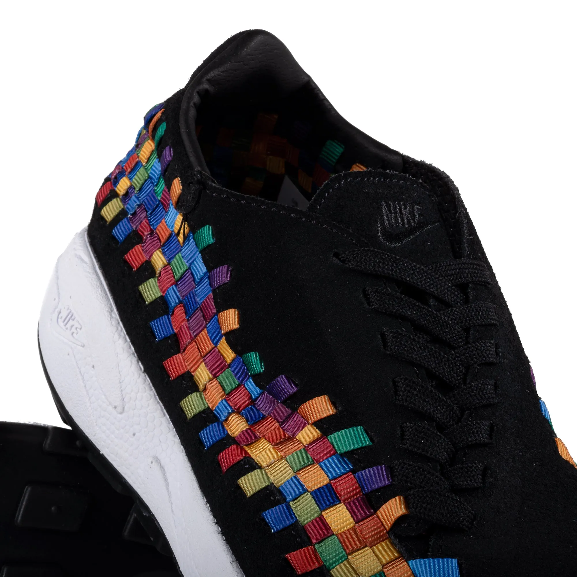 Nike Women's Air Footscape Woven "Rainbow" Black/Black/White FB1959-002