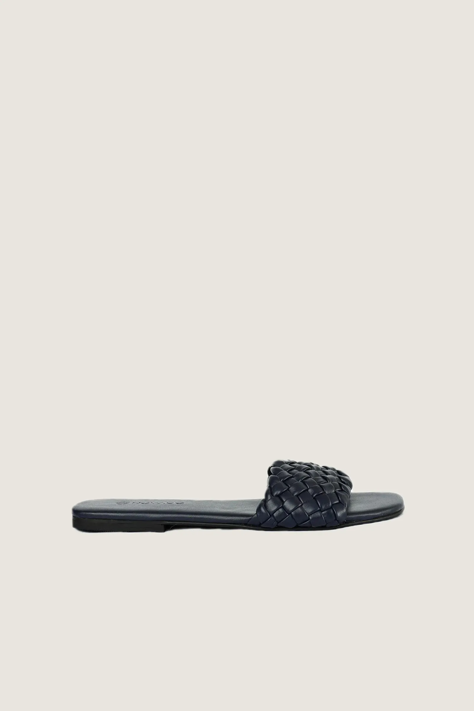 Novado - Leather Sandal with Woven Design - Blue