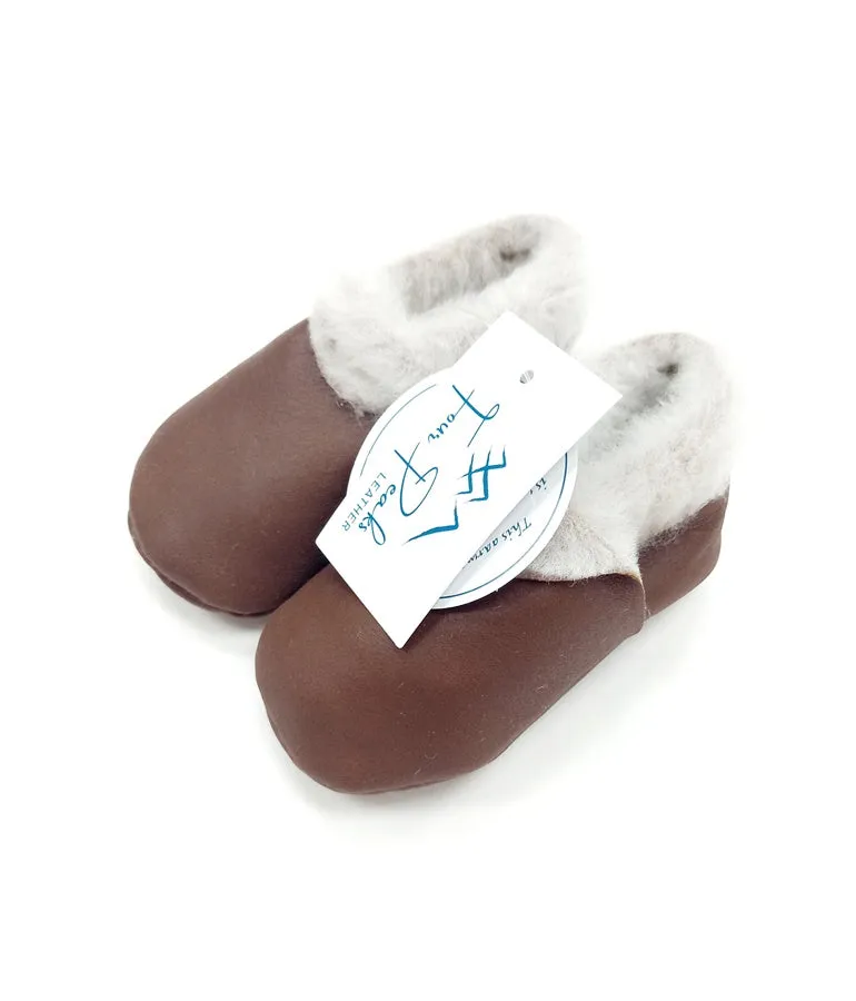 NZ Made Lambskin Booties - Cinnamon Nappa