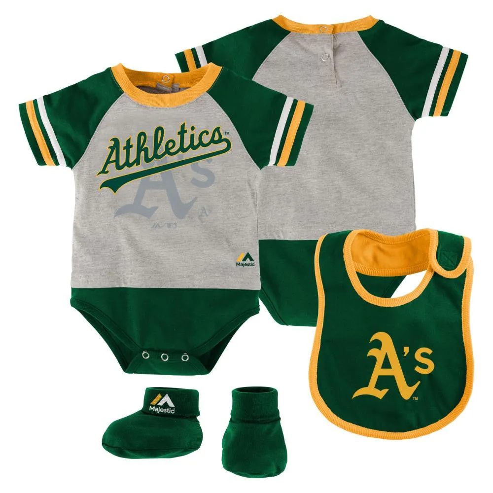 Oakland A's Baby Gameday Creeper, Bib & Booties