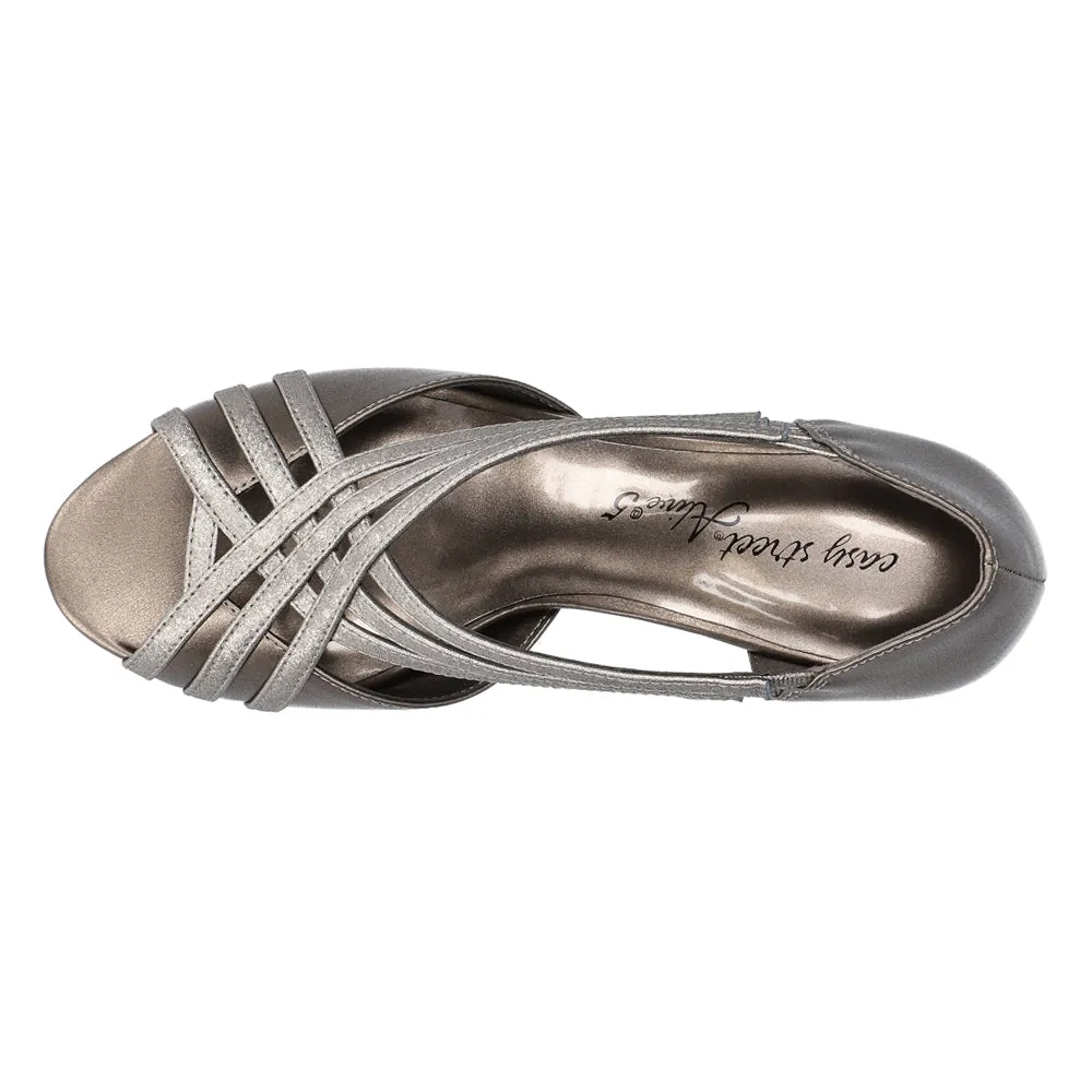 Oceana Metallic Wedding Kitten Heel Sandals