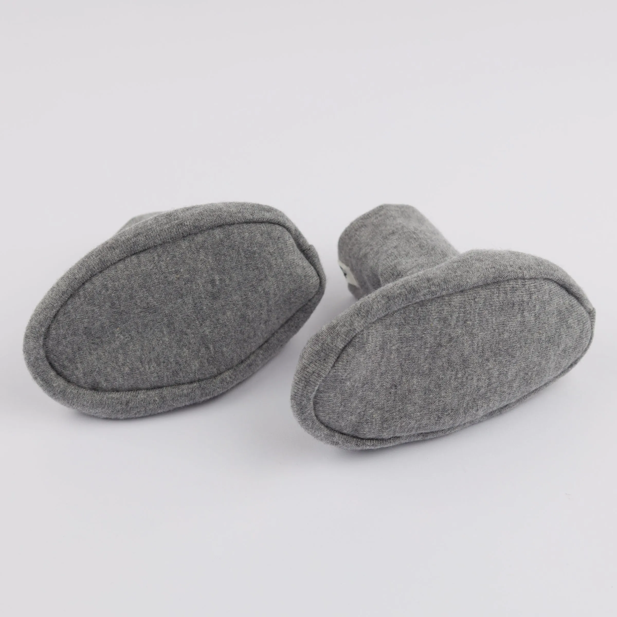 oh baby! Cotton Baby Rib Snowdrift Booties - Coal