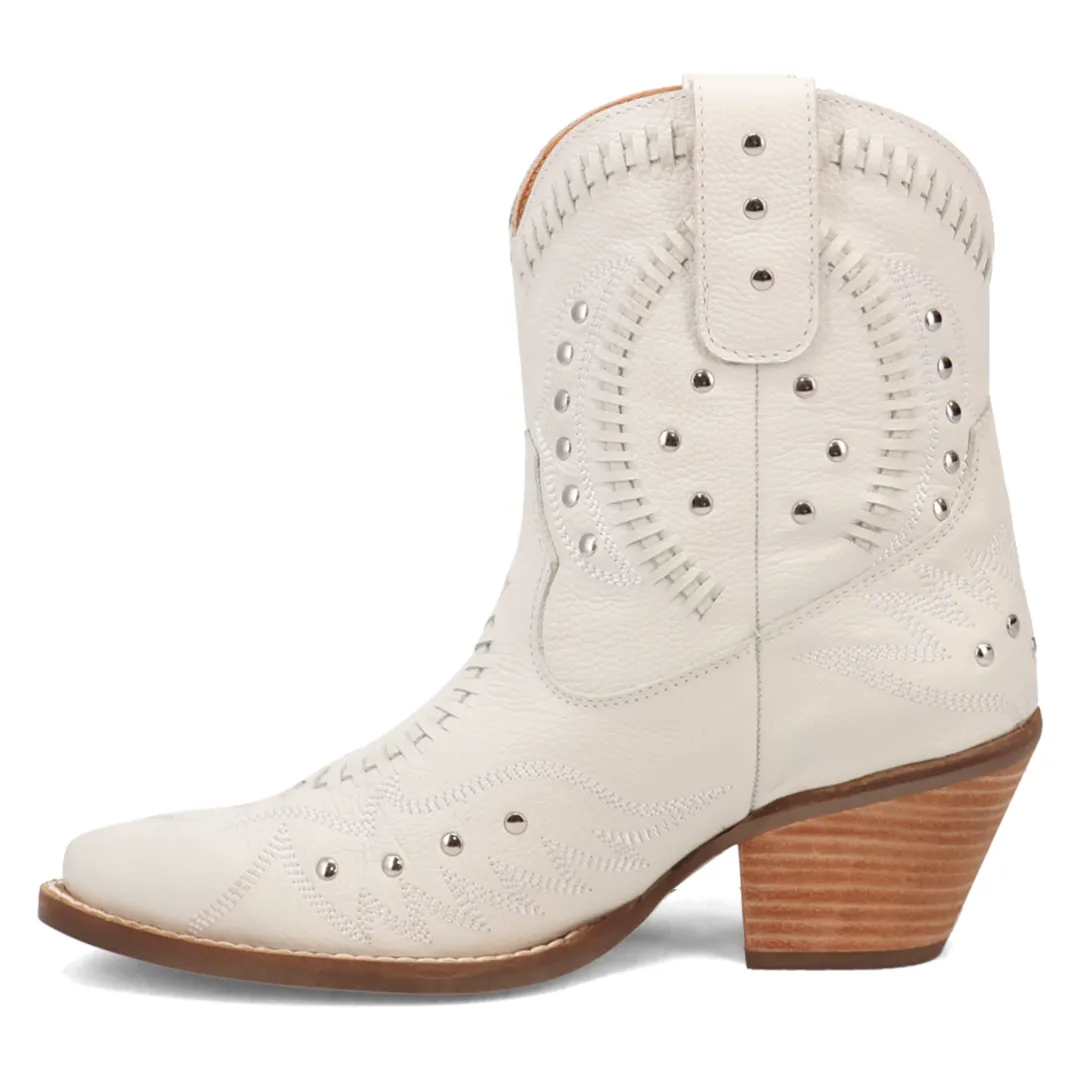 Online Exclusive | Dingo | Precious Leather Bootie in White **PREORDER