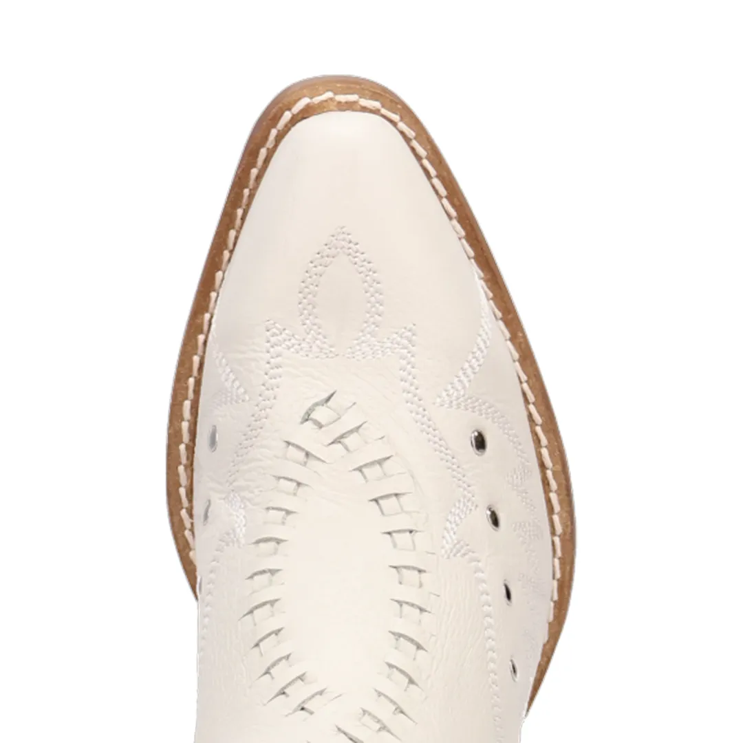 Online Exclusive | Dingo | Precious Leather Bootie in White **PREORDER