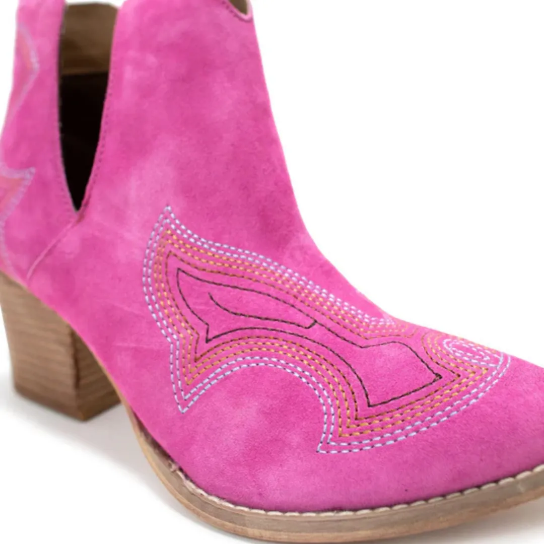 Online Exclusive | Journee Ankle Boots in Magenta