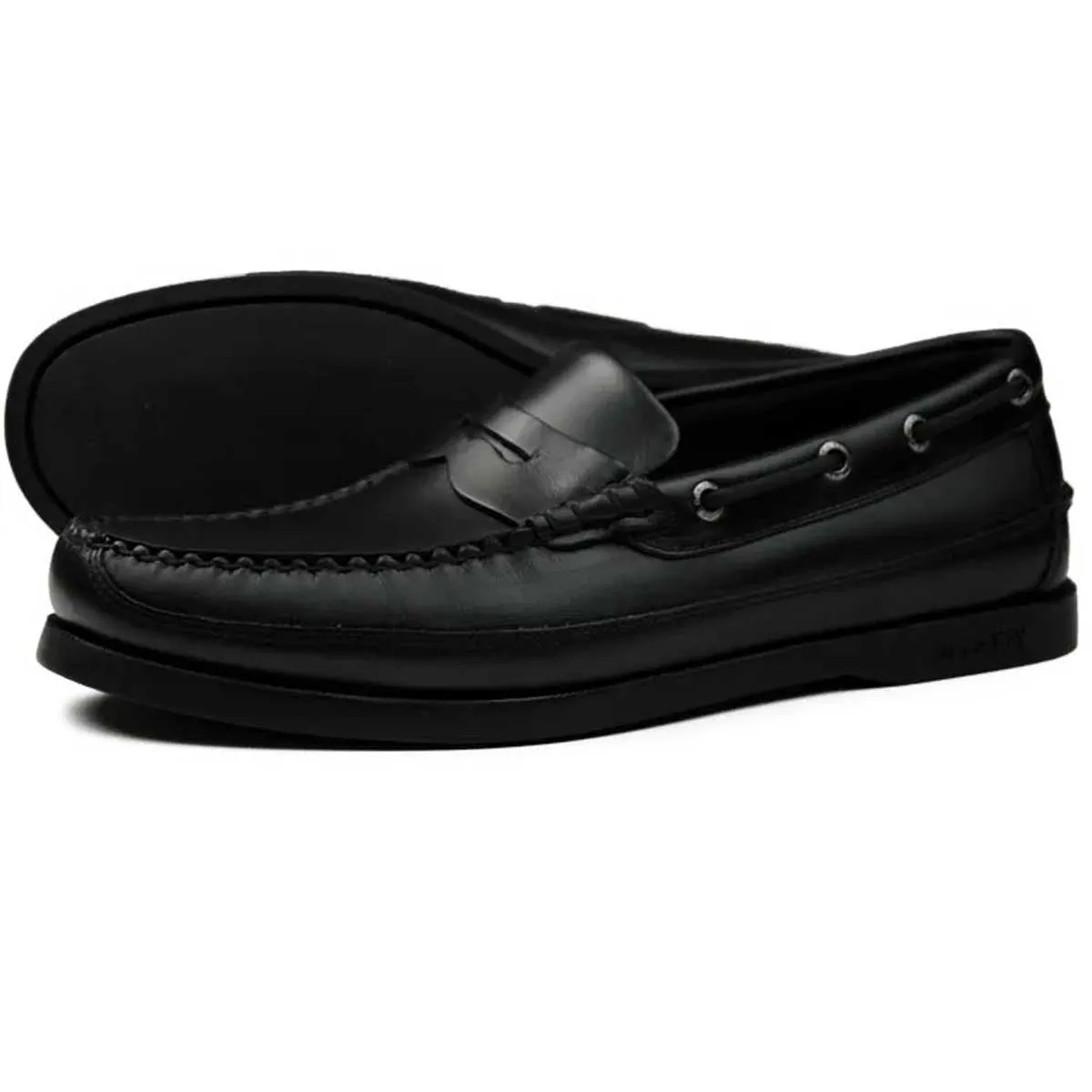 ORCA BAY Mens Fripp Leather Loafers - Black